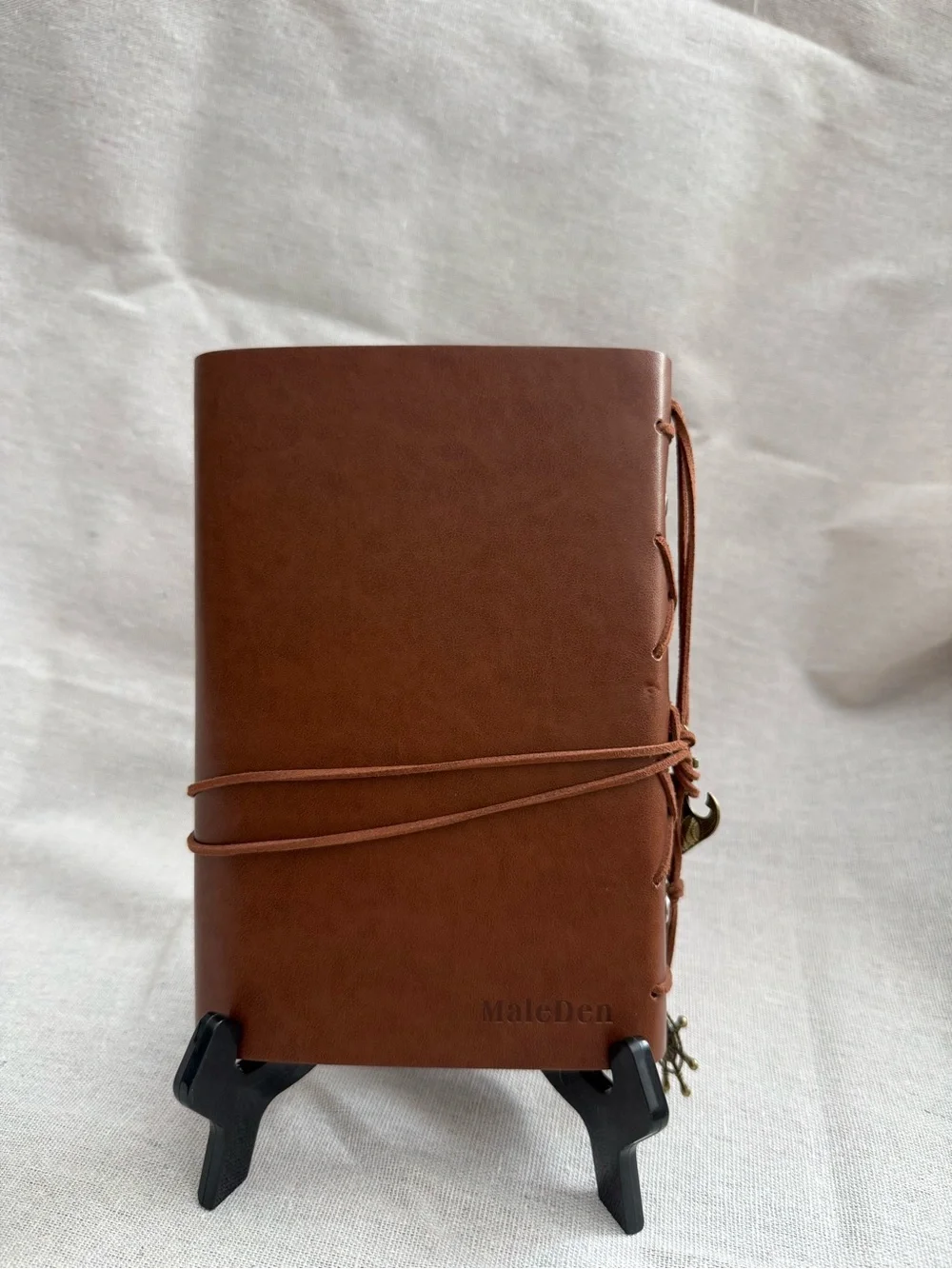 Brown Leather Travel Journal Notebook with Nautical Charm